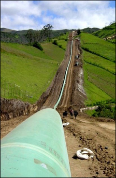 The OCP will transport oil across Ecuador