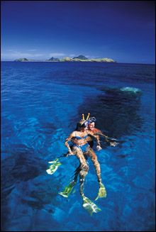 Snorkeling in the crystalline waters