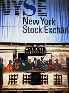 21 of February, 1997: Ashanti GoldFields listing on NYSE.