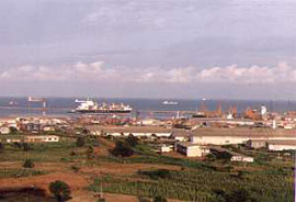 Tema's seaport, 15 miles from Accra.