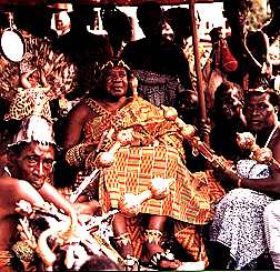 The Asantehene and his courtiers.