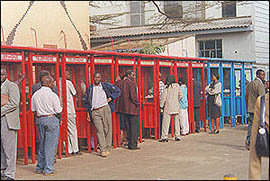 Telephone booths in Nairobi city centre