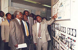 Control room at Olkaria power station 