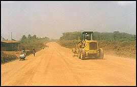 Road construction in the Eastern part of Liberia