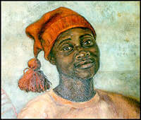 Painting of the black young man