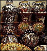 Talavera style pottery