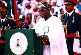 Olusegun Obasanjo President of the Federal Republic of nigeria