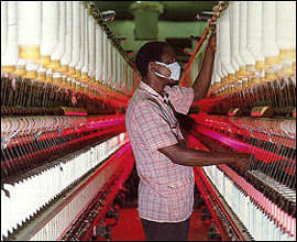 Ring spinning in the Aba Textile Mills, Imo State
