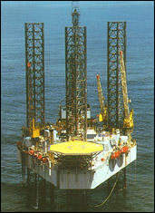 Offshore rig working for Chevron 