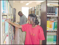 Student in old Library