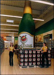 The most famous Slovak beer, Zlaty bazant, produced by Heineken