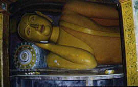 One of the many laying Sri Lankan Buddha’s