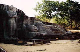 Laying Rock Buddha at Polonnaruwa