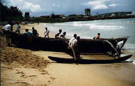 Fisherman pulling out their boat