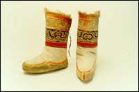 Boots made of  fish skin.