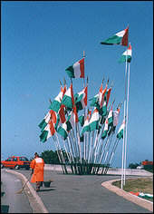 Ivorian Flags on a National Day
