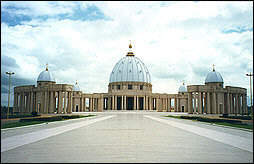 Yamoussoukro, the political capital, host to the famous Basilique Notre Dame de la Paix