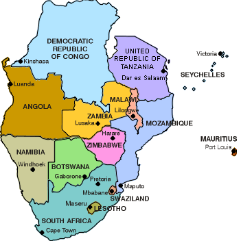 SADC member countries