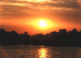 Sunset on the Nile in Upper Egypt