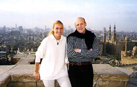 Our team, Corinne Semaille and Emmanuel Verplancke, in Cairo.