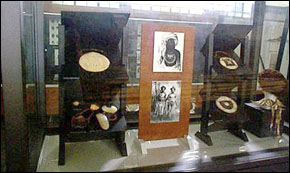 Authentic traditional wood carving in Fiji Museum