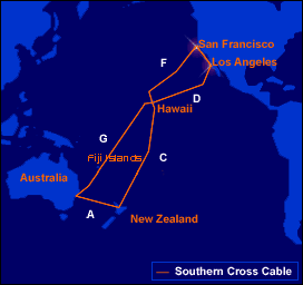 Fiji linked to the Southern Cross Cable Network