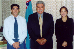 Eduardo GIl, Hon Laisenia Qarase Prime Minister of Fiji and Elisa Lopez