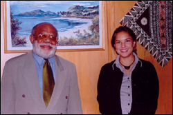 Hon Tomasi Vuetilovoni, Minister for Commerce, and Elisa Lopez