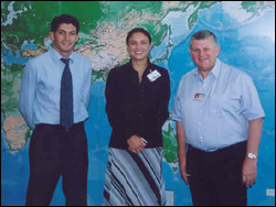 Eduardo GIl, Elisa Lopez and John Campbell CEO of Air Pacific Limited