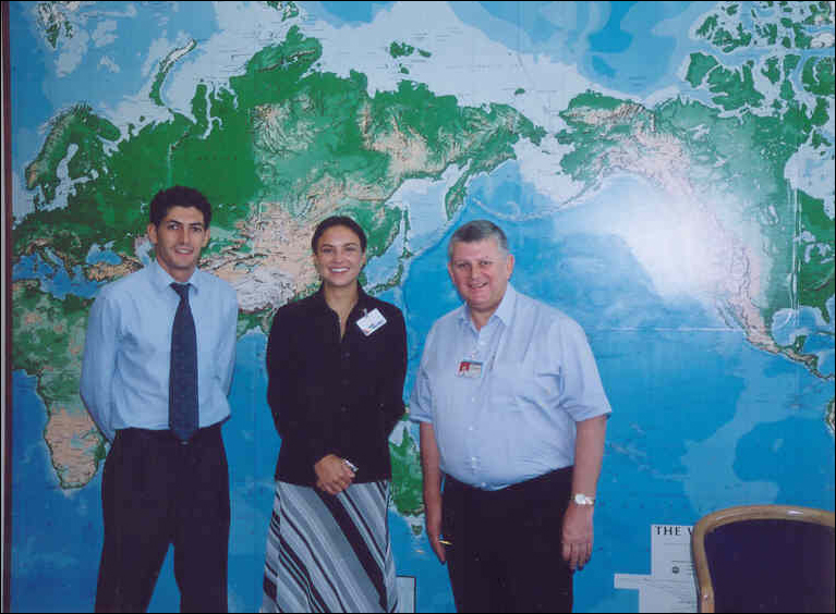 Eduardo GIl, Elisa Lopez and John Campbell CEO of Air Pacific Limited