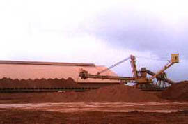 Processing bauxite at CBGs plant in Kamsar