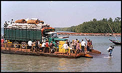 Ferry on the Fatala river