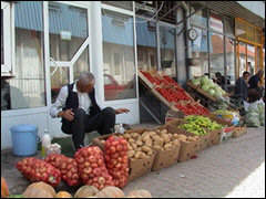 Fruits and vegetables at Prishtina´s flea market