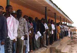 nigerians at the polls