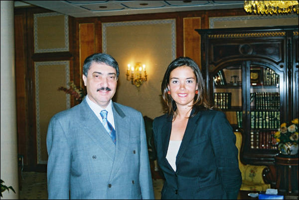 President Jacques Chirac with Mrs. Delphine Reynaud